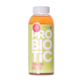 Welo STrawberry Basil Probiotic Drink
