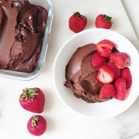 Healthy vegan Keto chocolate pudding